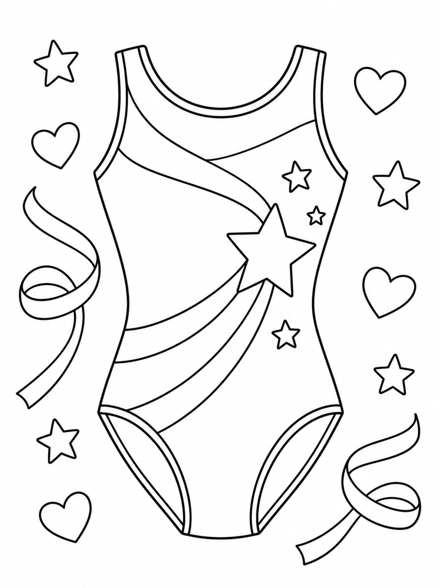 Coloriage justaucorps gym