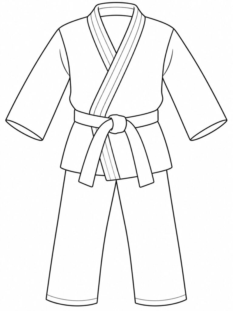 Kimono de judo Coloriage kimono de judo