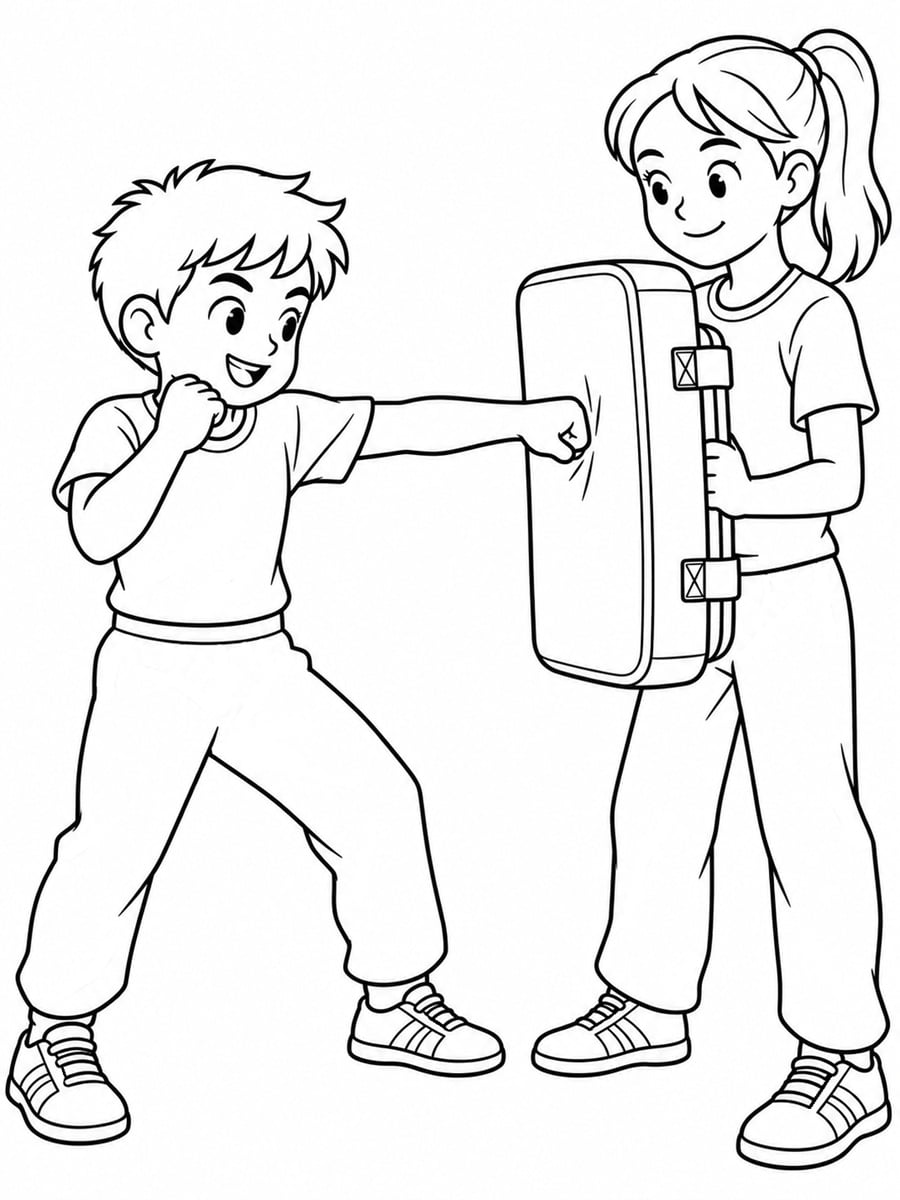 Coloriage krav-maga
