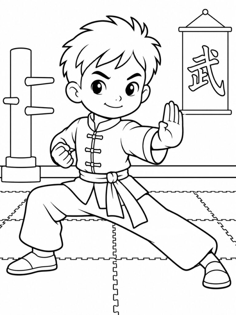 Kung-fu Coloriage kung-fu