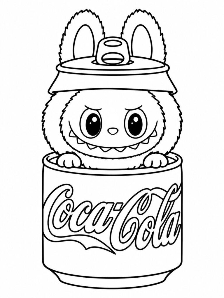 Coloriage Labubu Coca-Cola