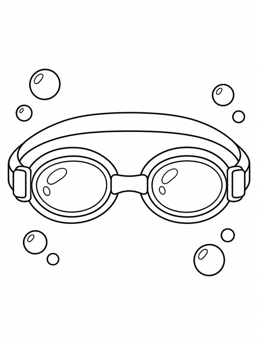 Coloriage lunettes de piscine