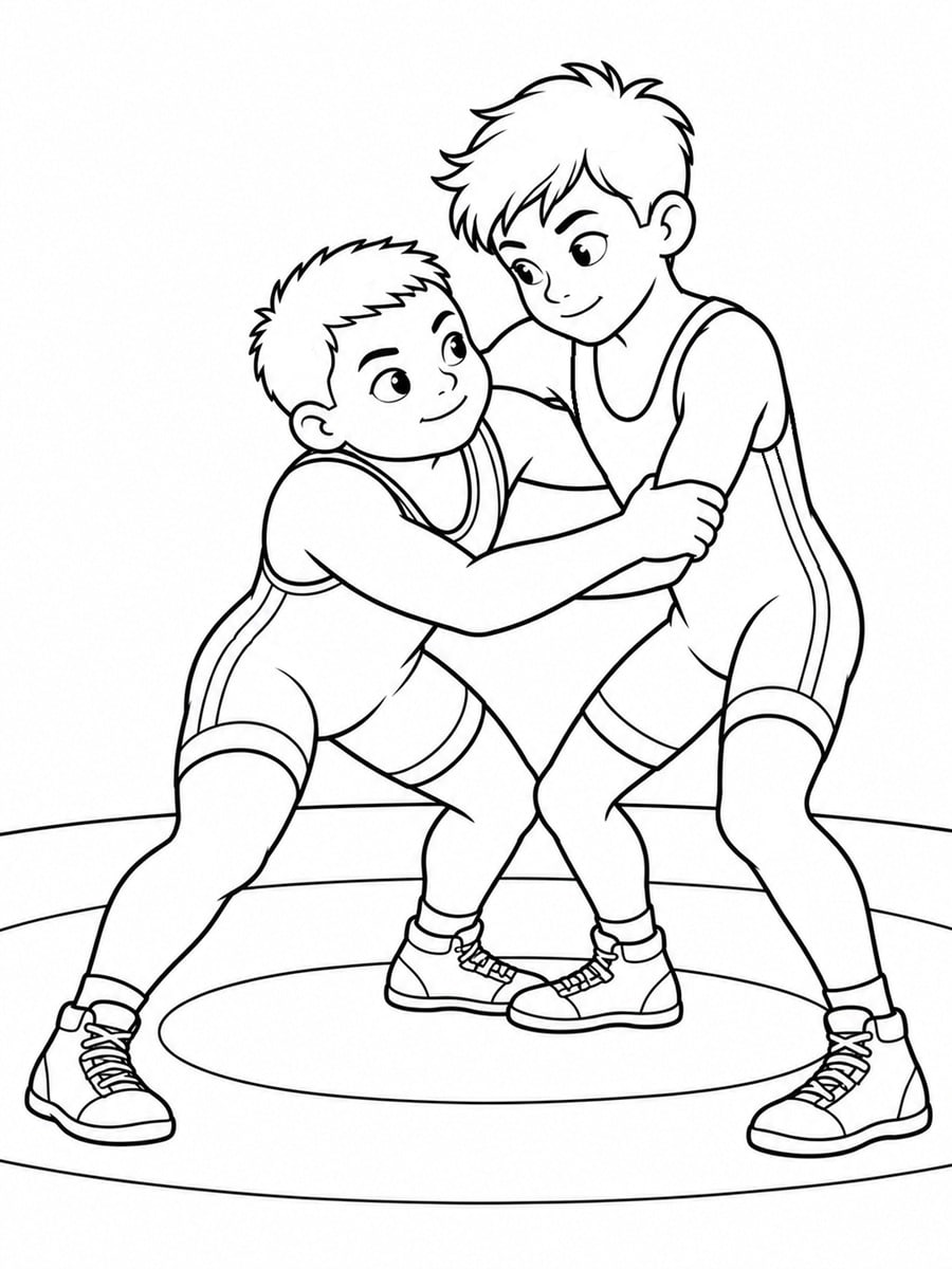 Coloriage lutte