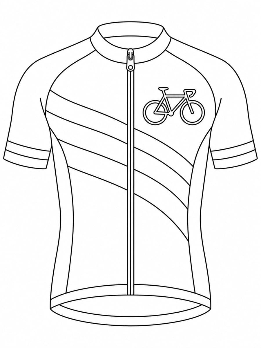 Coloriage maillot de cyclisme