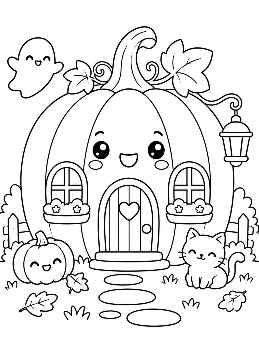 Coloriage halloween kawaii