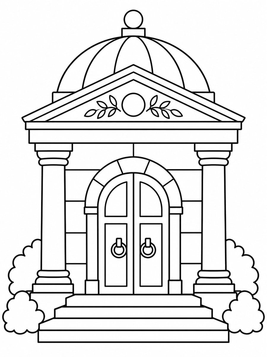 Coloriage mausolée