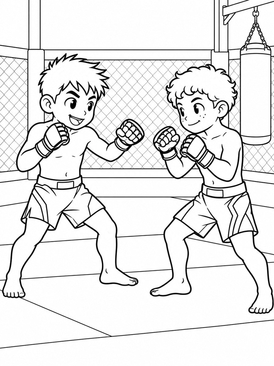 Coloriage MMA
