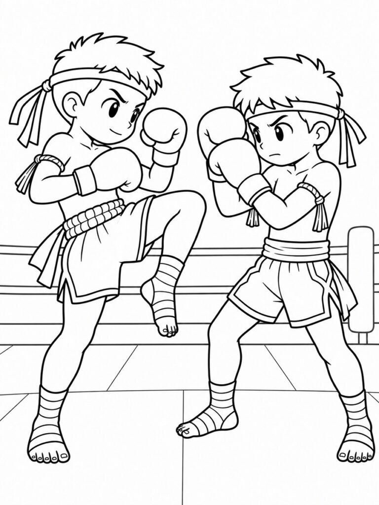 Muay-thaï Coloriage muay-thaï