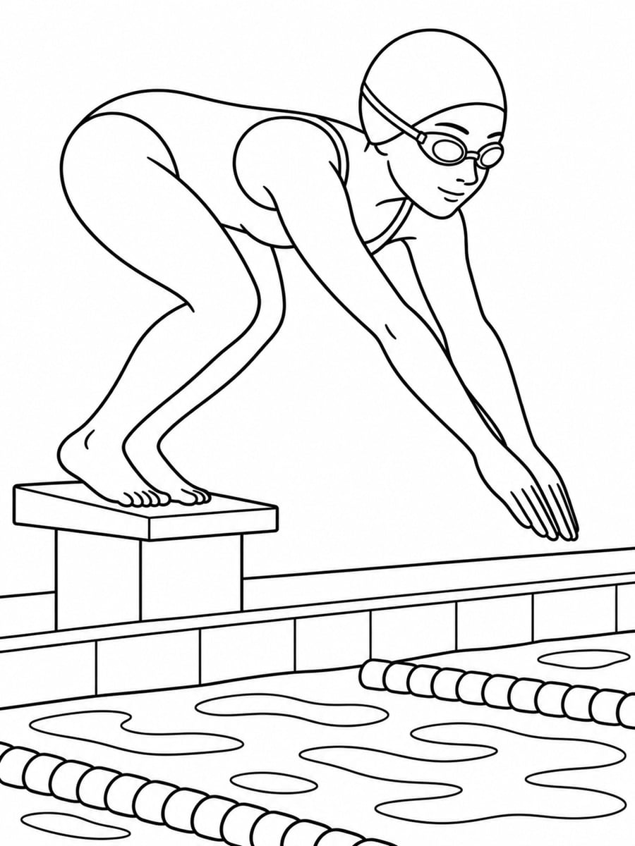 Coloriage nageuse