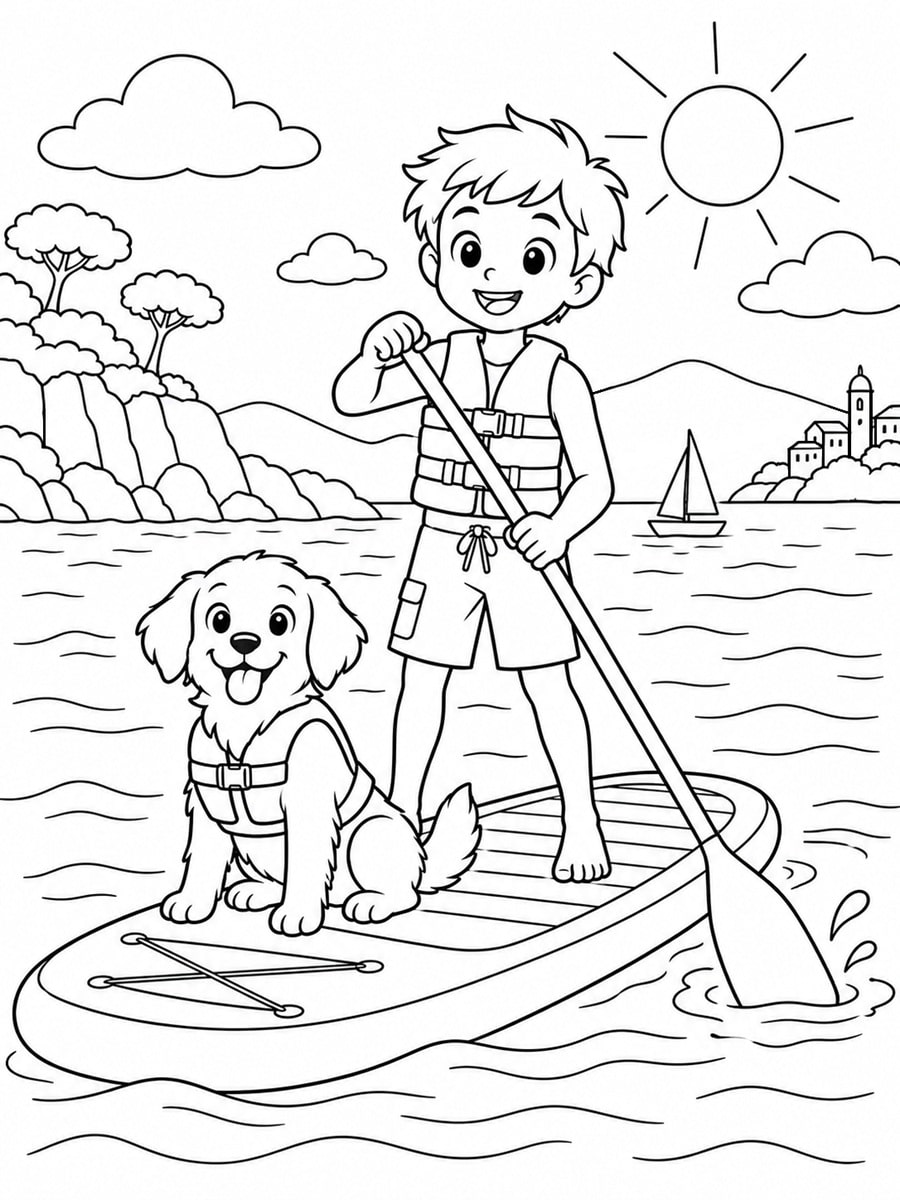 Coloriage paddle
