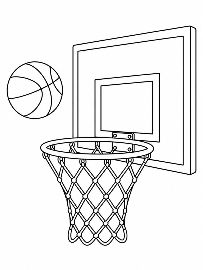 Coloriage panier de basket