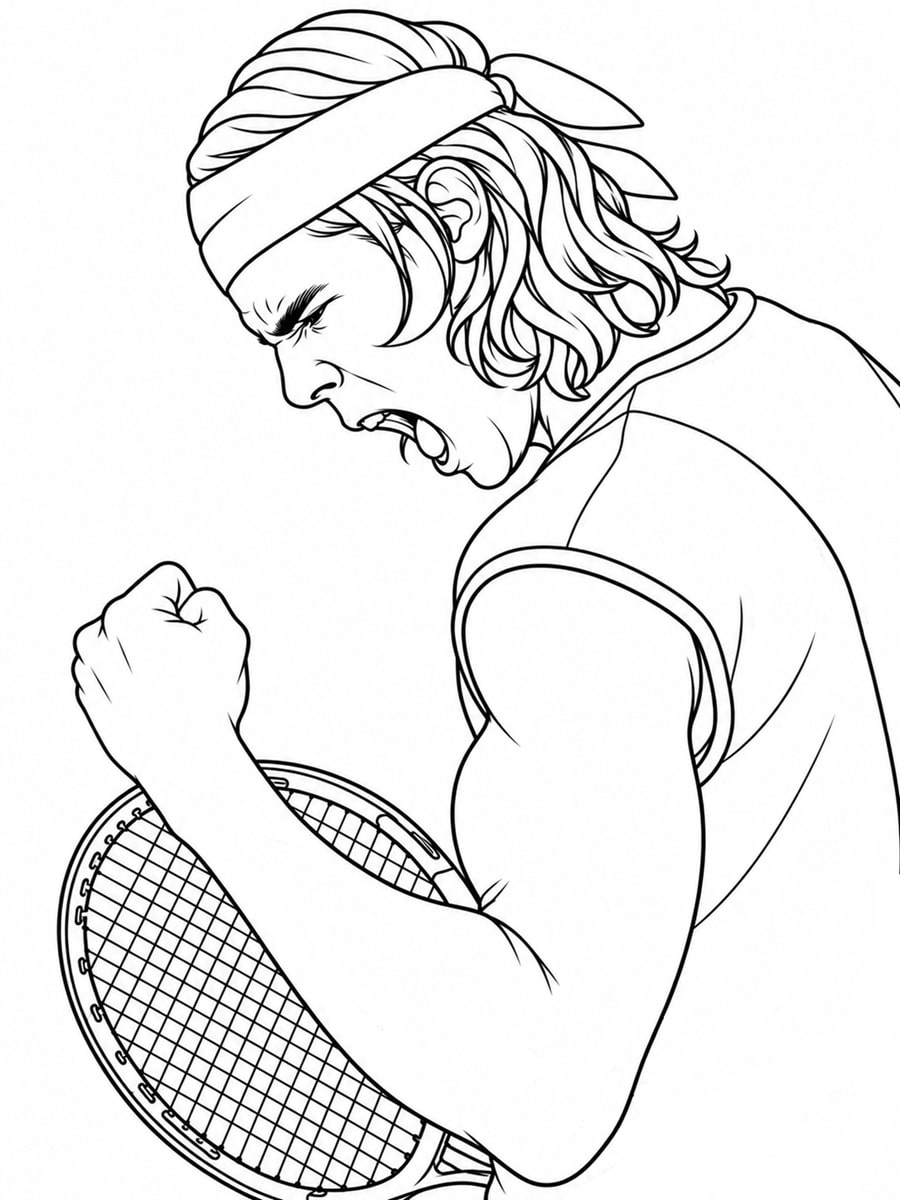 Coloriage Rafael Nadal