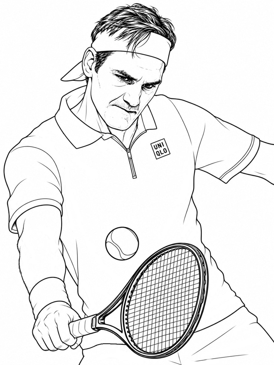 Coloriage Roger Federer