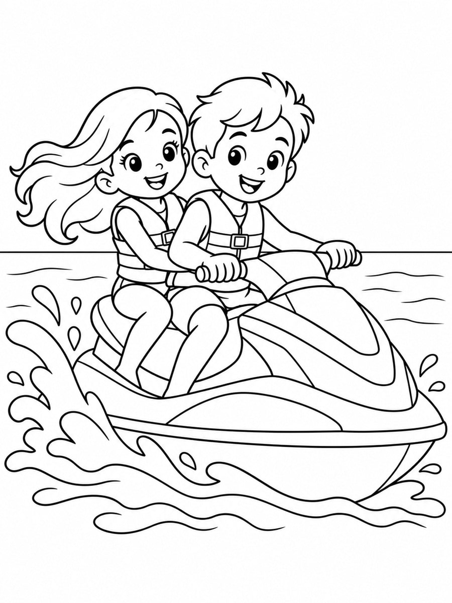 Coloriage scooter des mers