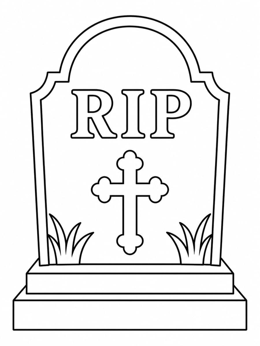 Coloriage stèle funéraire