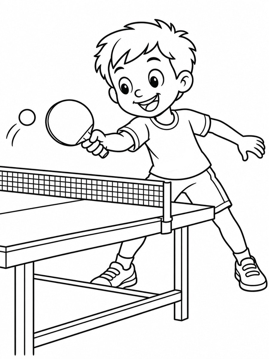 Coloriage tennis de table