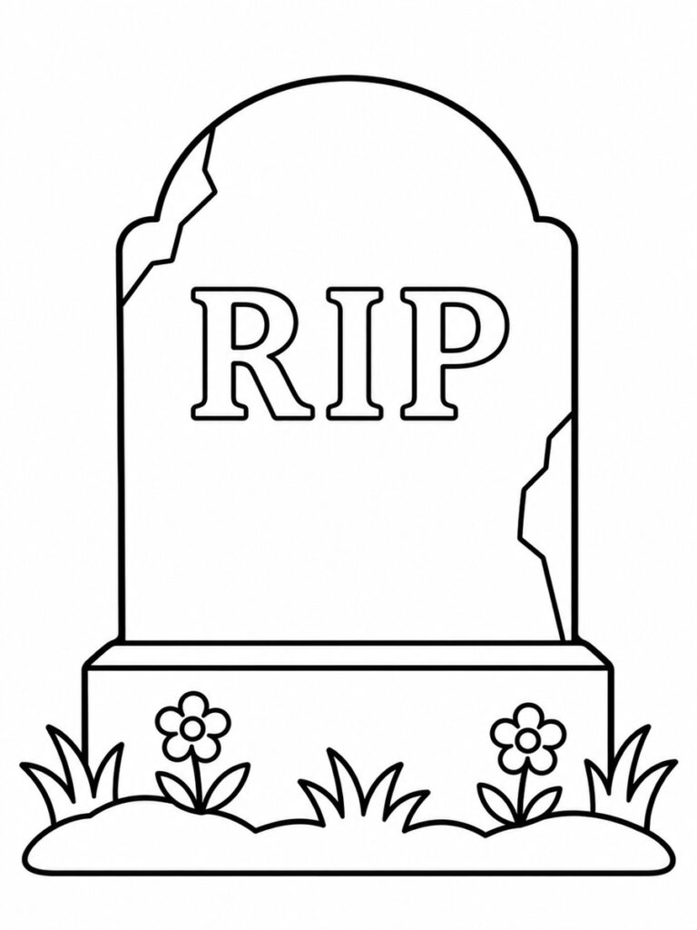Tombe Coloriage tombe