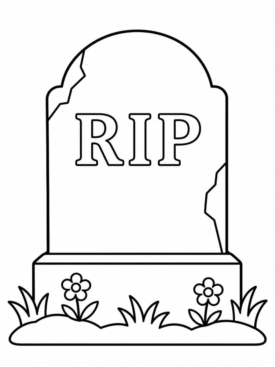 Coloriage tombe