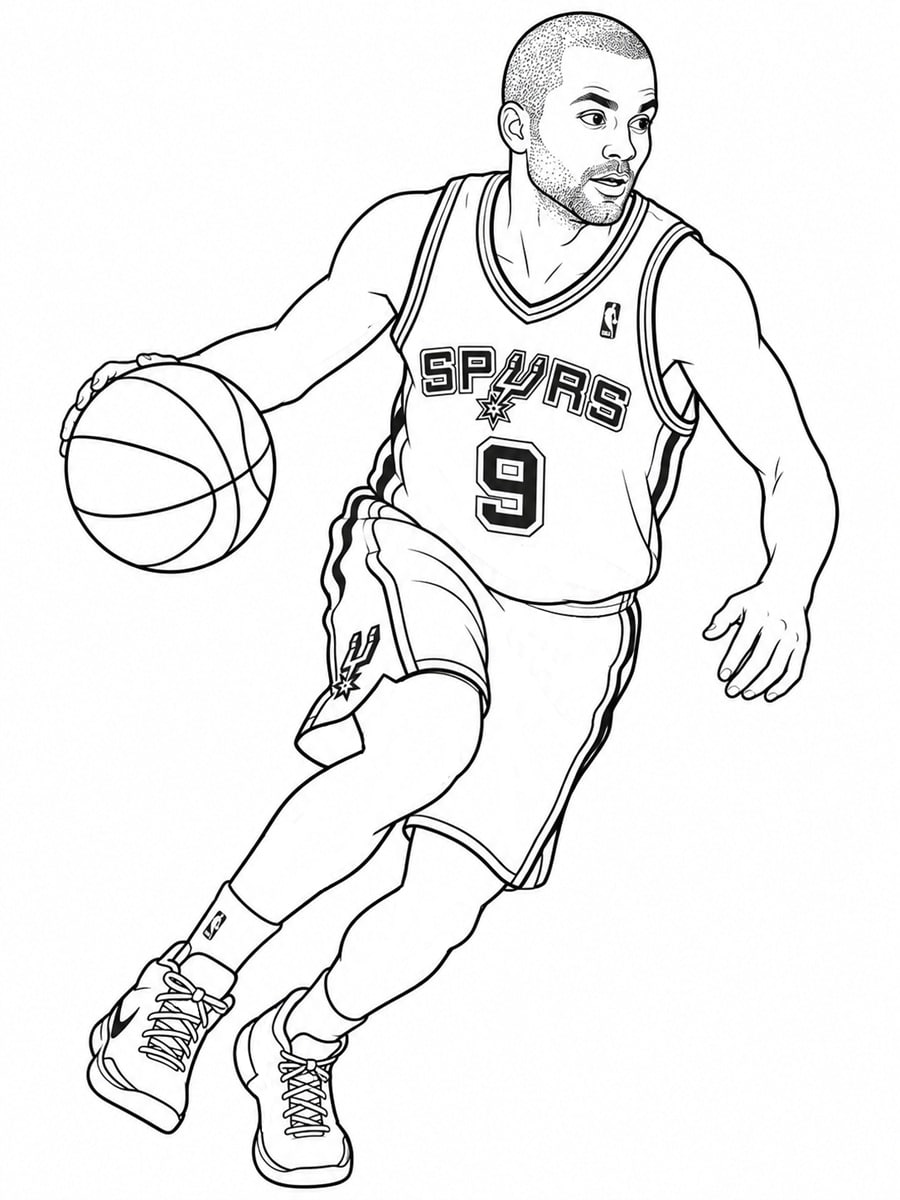 Coloriage Tony Parker