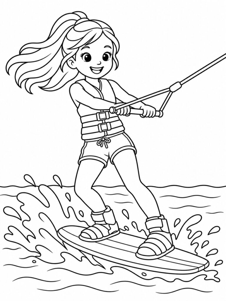 Wakeboard Coloriage wakeboard