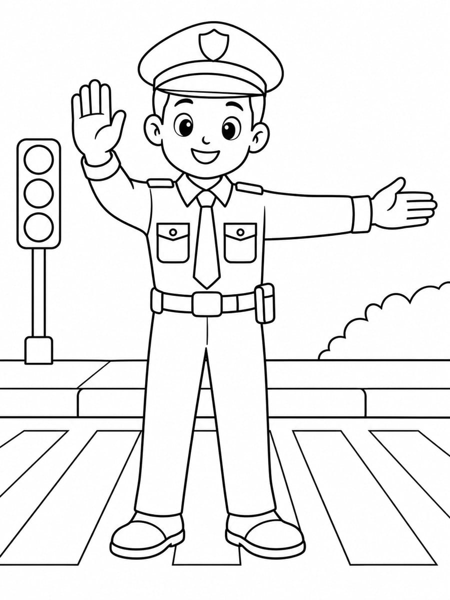 Coloriage agent de circulation