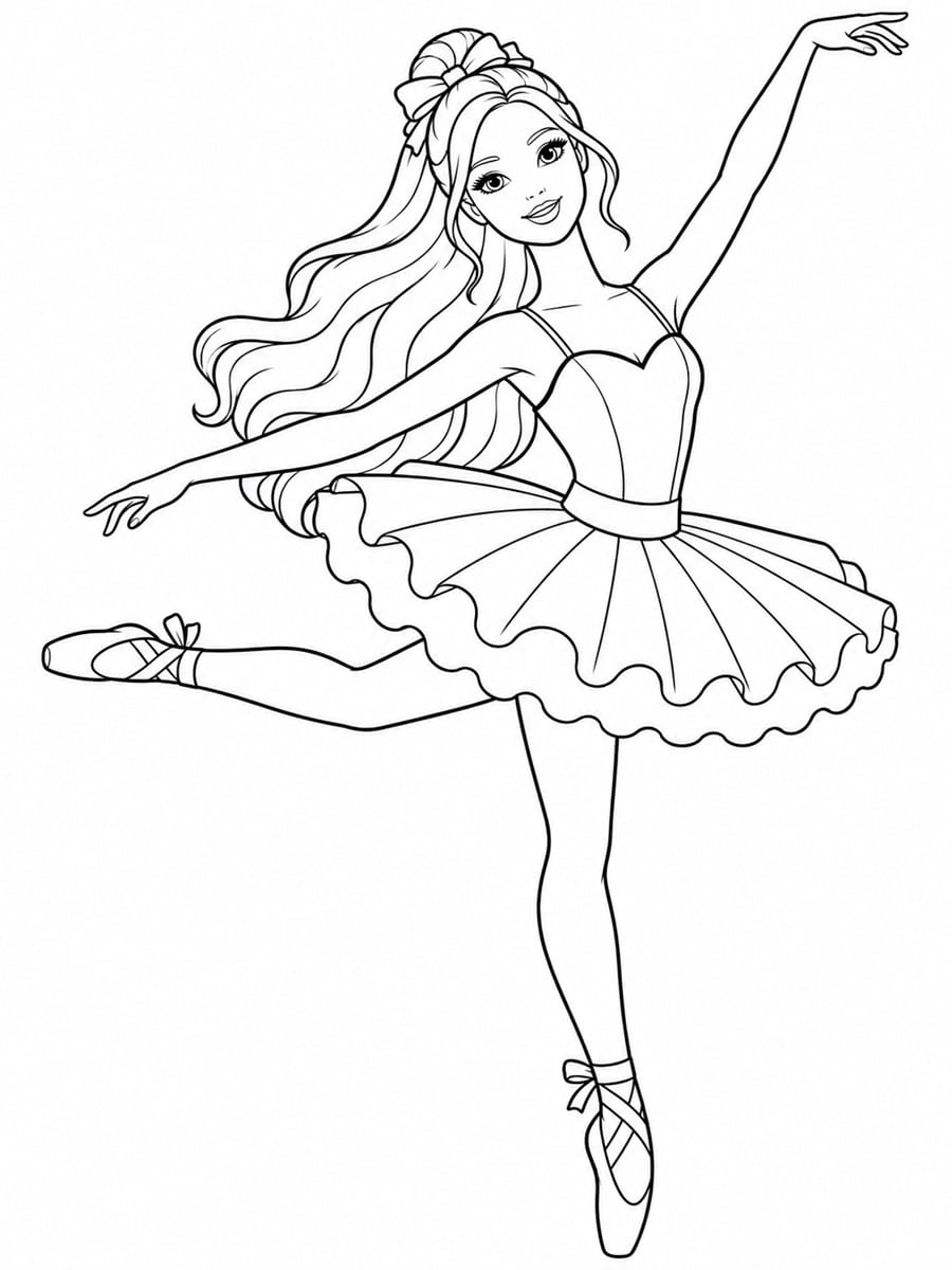 Coloriage Barbie danseuse
