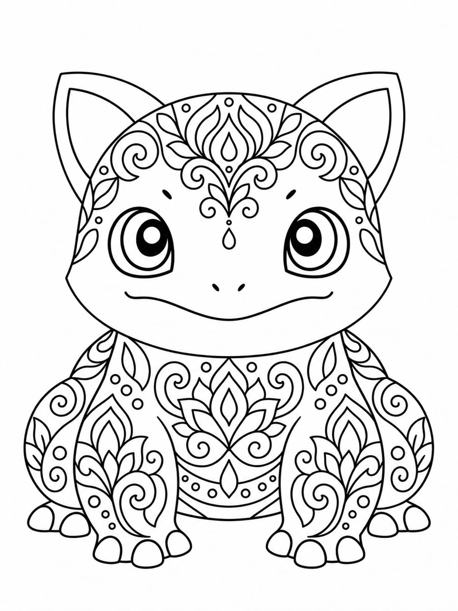 Coloriage Bulbizarre mandala