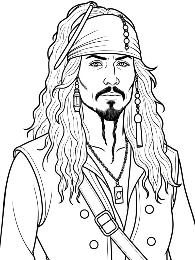 Jack Sparrow Coloriage Jack Sparrow