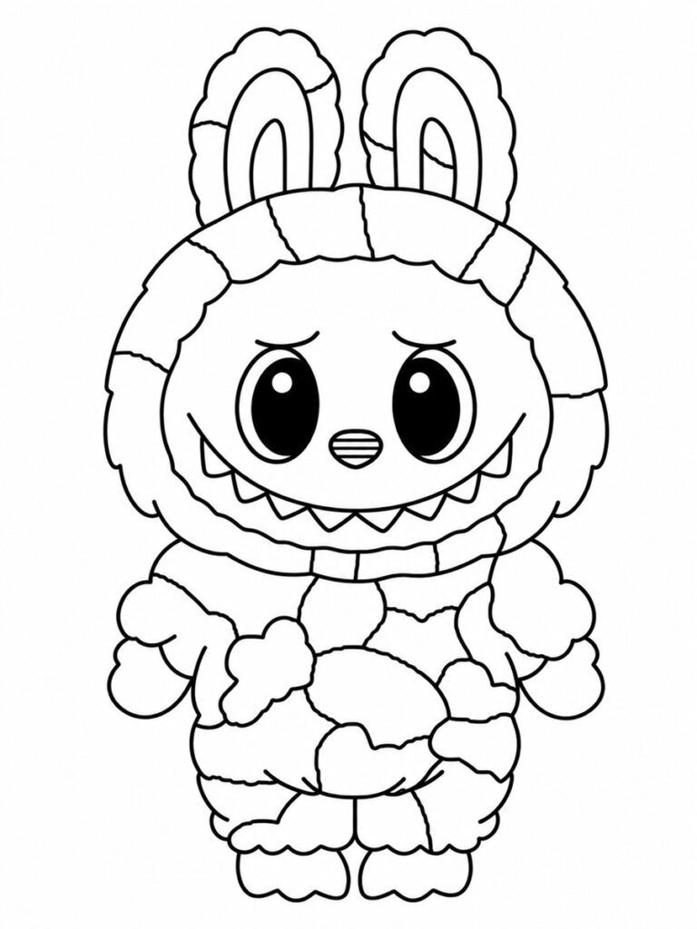 Labubu arc-en-ciel Coloriage Labubu arc-en-ciel