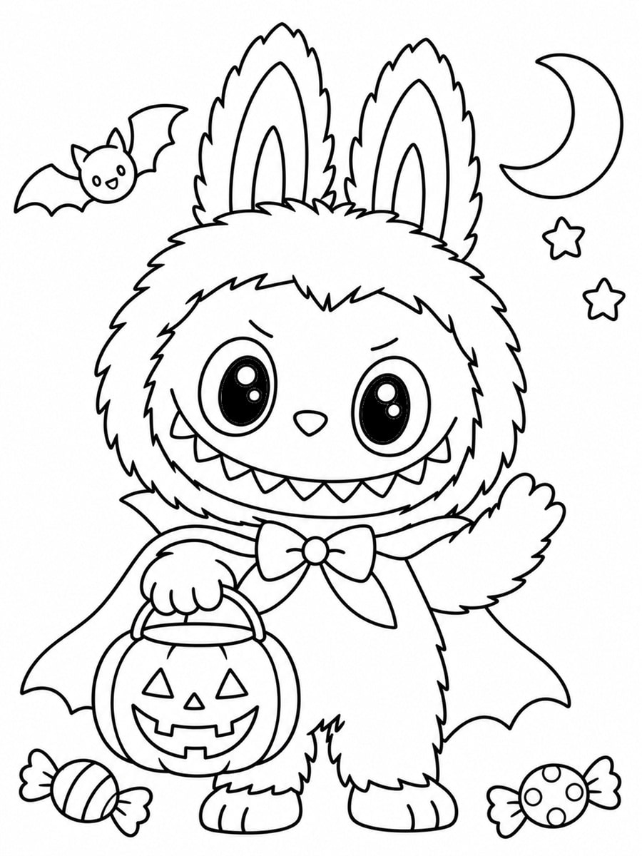 Coloriage Labubu Halloween