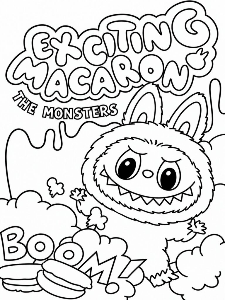Coloriage Labubu Macaron