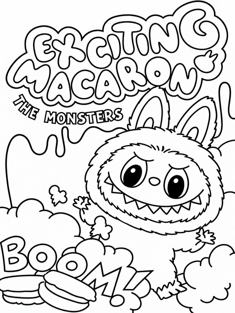 Coloriage Labubu Macaron