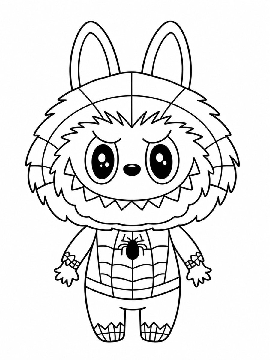 Coloriage Labubu Spider-Man
