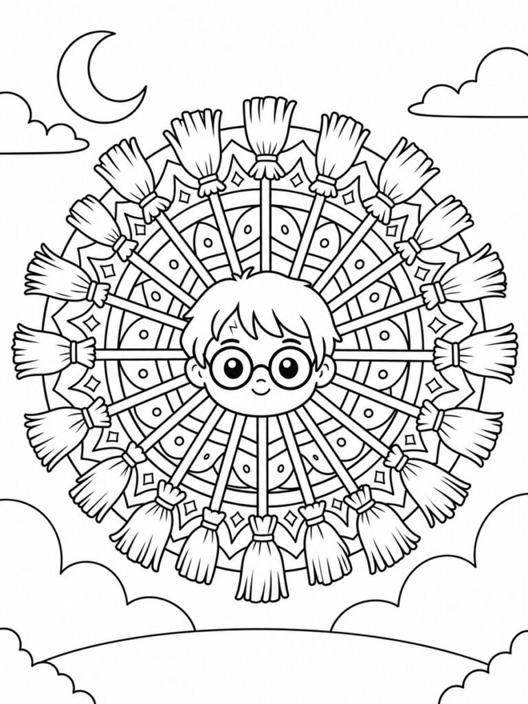 Mandala Harry Potter Coloriage mandala Harry Potter