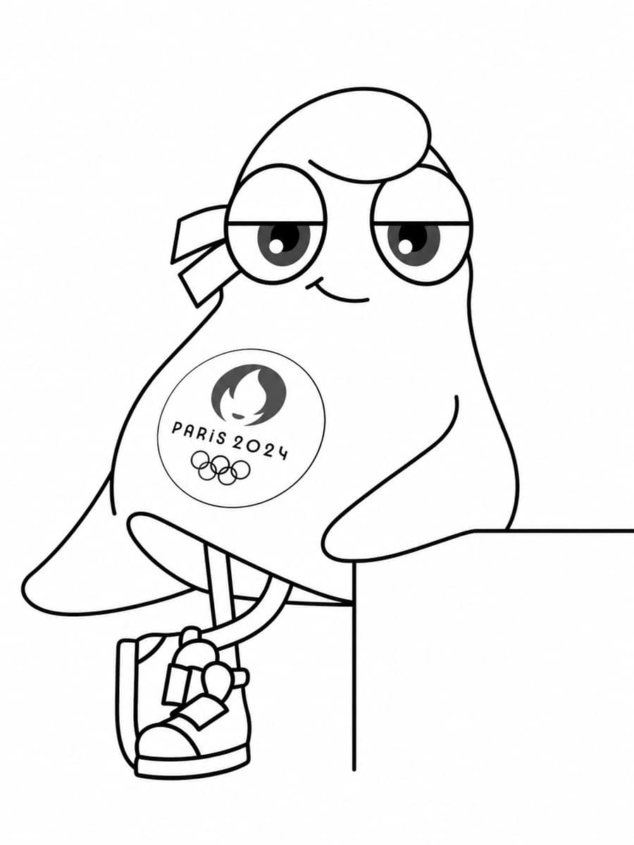 Coloriage mascotte JO 2024