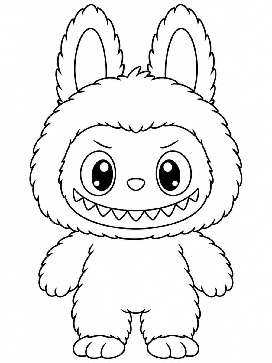 Coloriage peluche Labubu