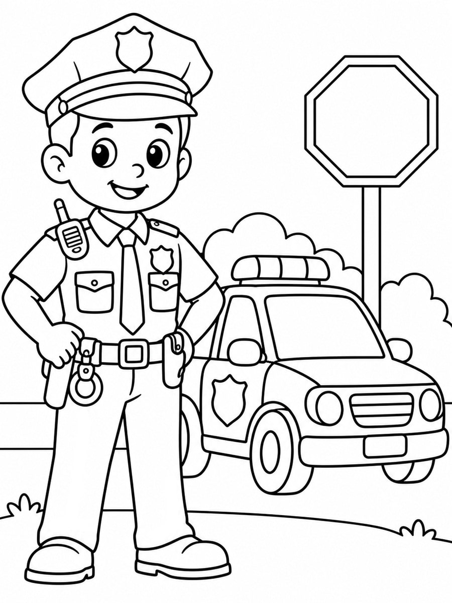 Coloriage policier