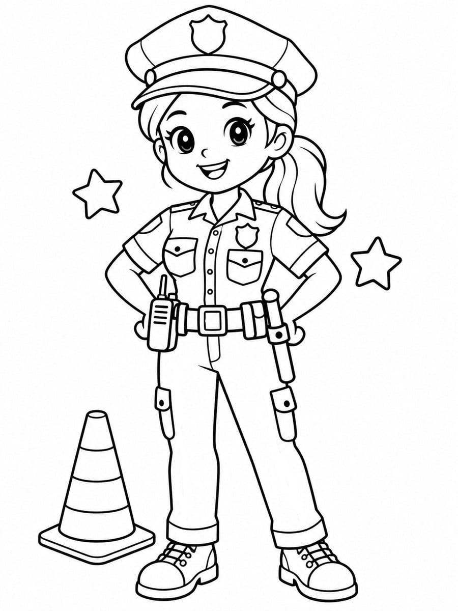 Coloriage policière