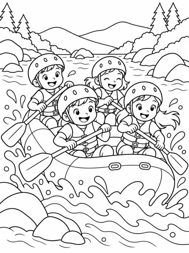 Rafting Coloriage rafting