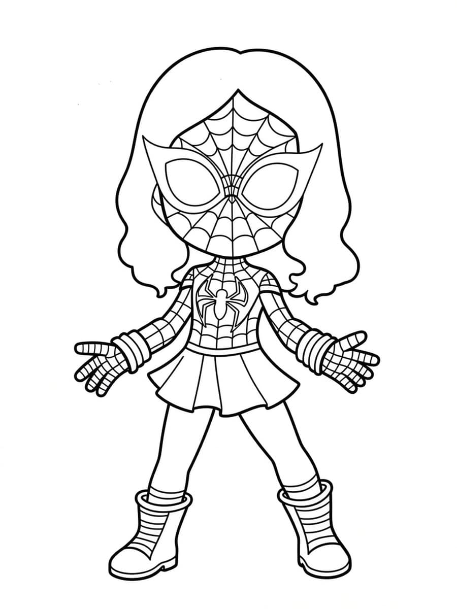 Coloriage Spider-Man fille
